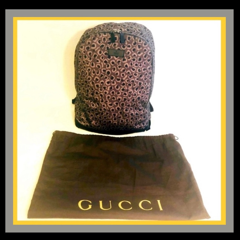 🔥🐆NEW RARE GUCCI LEOPARD PRINT BACKPACK🐆🔥